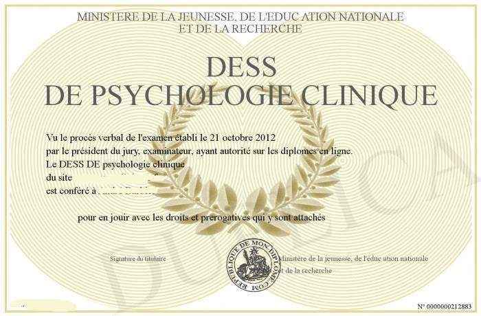 Dess psychologie clinique