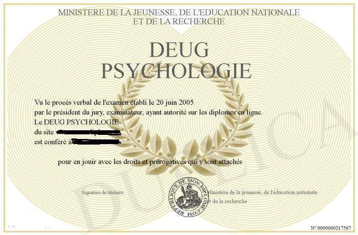 Deug psychologie