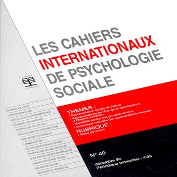 Cahiers internationaux de psychologie sociale